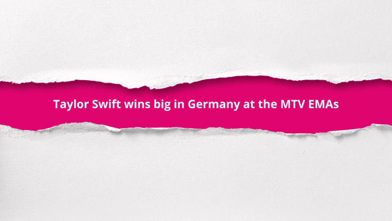 Breaking News: Taylor Swift wins big in Germany at the MTV EMAs